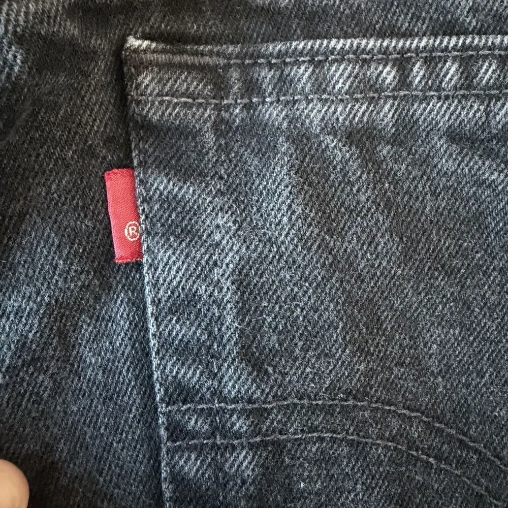 Vintage 90s Levi’s 550 Black Relaxed Taper Jeans 34x29 (Tag 18) Baggy Skater Fit
